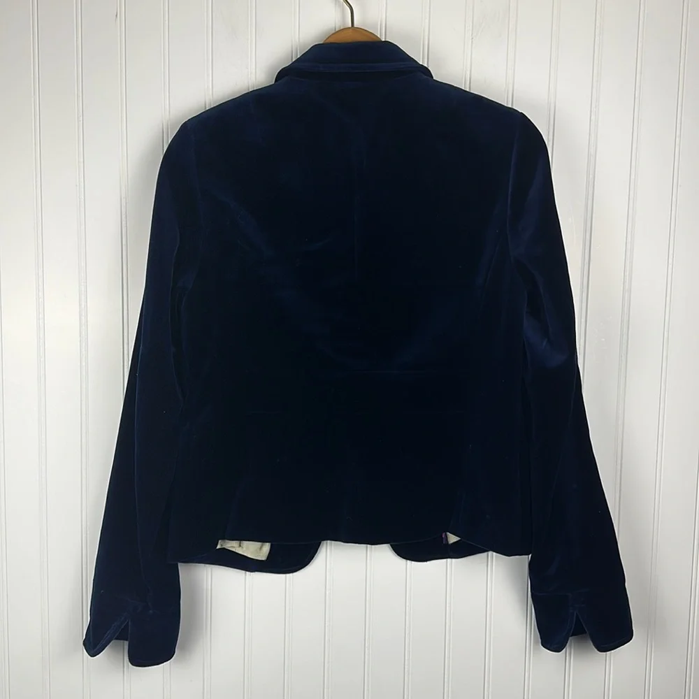 J. Crew Dark Navy Velvet Blazer Jacket Women’s 8 - Picture 8 of 8